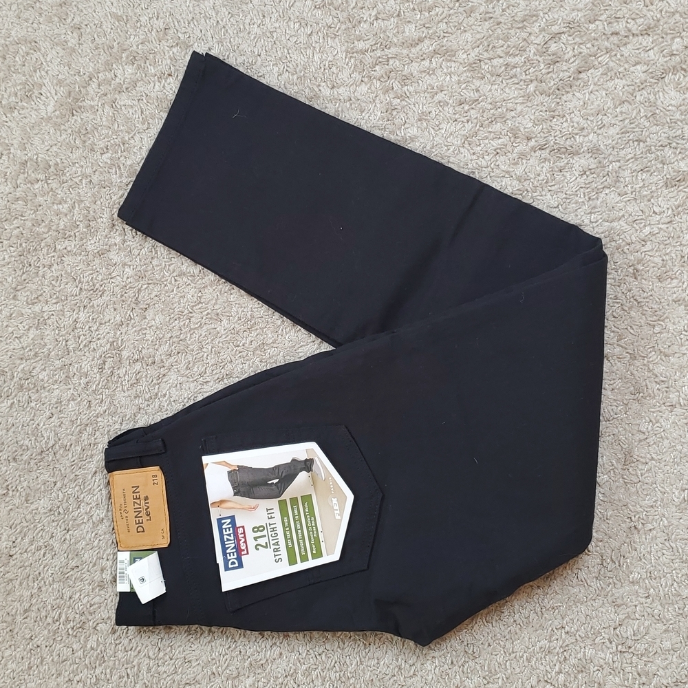 New Levi's Denizen 218 Men pant Jean straight fit 4 pocket sz 30 x 32 black